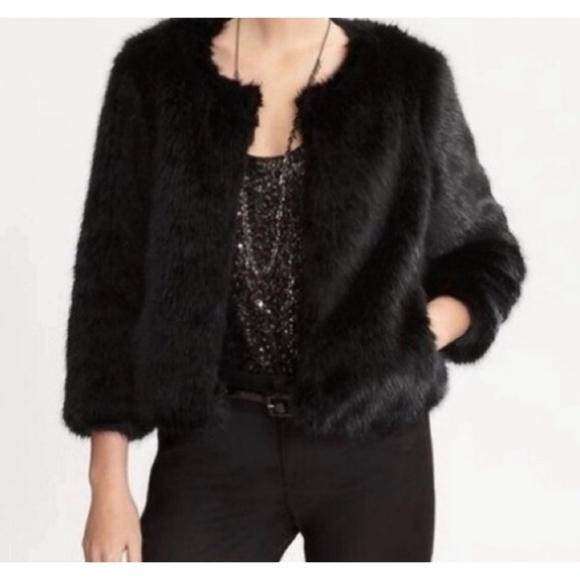 LC Lauren Conrad Faux Fur Cropped Jacket - Picture 2 of 8